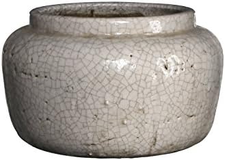 Mica Decorations Planter Slate  Cement Flower Plant Pot light grey, 28 x 14 x 14 cm (lxwxh)