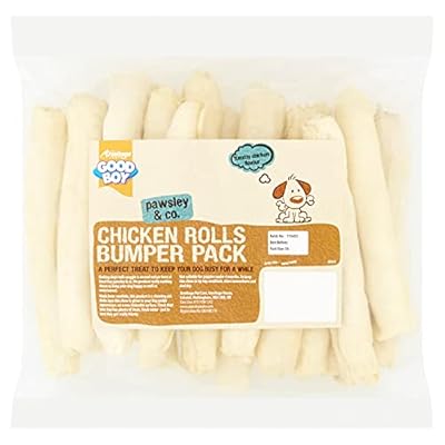Good Boy - Rawhide Chicken Rolls Bumper Pack - Dog Chews - Delicious Chicken Flavour - Pack of 18 - Long Lasting Dog Treats
