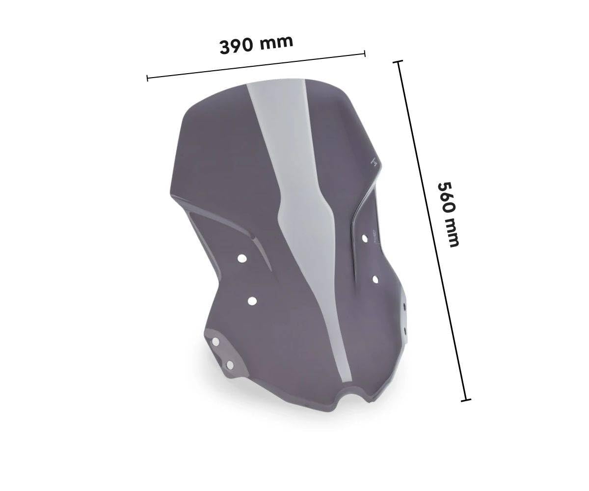 Cupolino Parabrezza Plexiglass JD9 TOURING Fume Chiaro COMPATIBILE CON BENELLI TRK 502 X 2018-2026