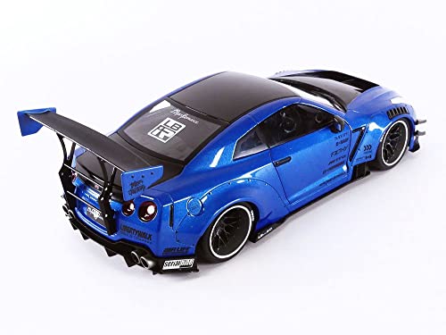 Solido S1805801 1:18 2020 Nissan Gt-R (R35) With Liberty Walk Body Kit 2.0-Metallic Blue Collectible Miniature Car #TOP5