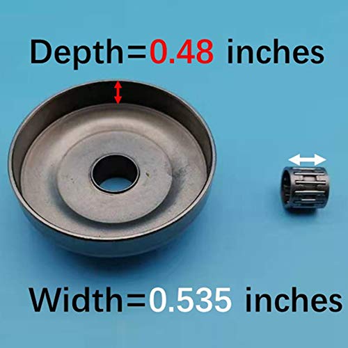 Tuzliufi Clutch Drum Sprocket Needle Bearing for 31 340 345 346 346XP 350 445 445E 450 450E 578097901 2145 2150 PM5000 .325" 7 Teeth Chainsaw New Z20 - Thumbnail 4