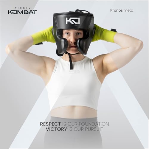 Picsil Kombat Casco de Boxeo Kronos Meta, Casco de Sparring para Artes Marciales como MMA, Muay Thai, Kickboxing, Tamaño Ajustable - imagen 6