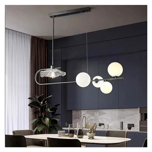 Lustre à bulles de verre suspendu pour salle à manger lumineuse