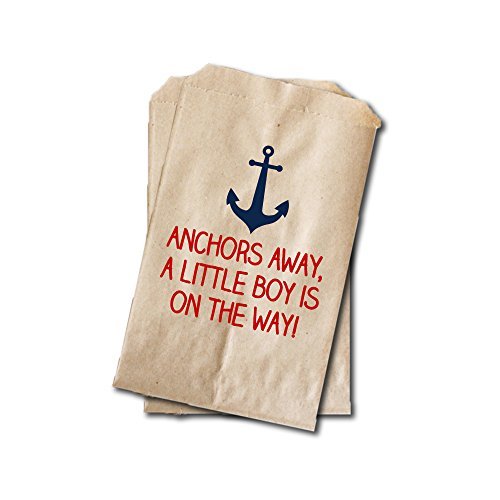 Custom Party Shop Nautical Candy Bags - Boys Baby Shower Favor Bags - 6.25