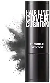 Hair Line Cover Cushion Veronni – Corretivo Capilar Instantâneo para Cabelo, Barba e Sobrancelha – Preenche Falhas, Cobre Fios Brancos, Volume Natural