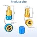 zipelo R1234YF Quick Couplers Kit, R1234YF to R134A Conversion Kit, High Low Side Adapters Hose Fitting Connector for R1234YF Refrigerant Car Air Conditioning System AC Charging, Car Accessories