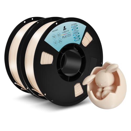 Lumizone PLA 3D Printer Filament PLA Filament 1.75mm Skin Beige 3D Printing Filament Dimensional Accuracy +/- 0.02mm, 1K