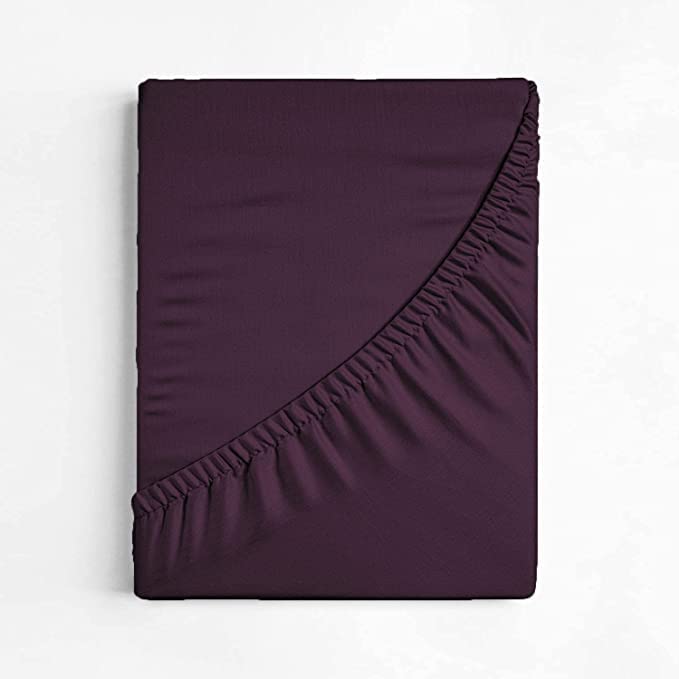British Home Bedding, Plain Polycotton Percale Fitted Bed Sheets - Image 3