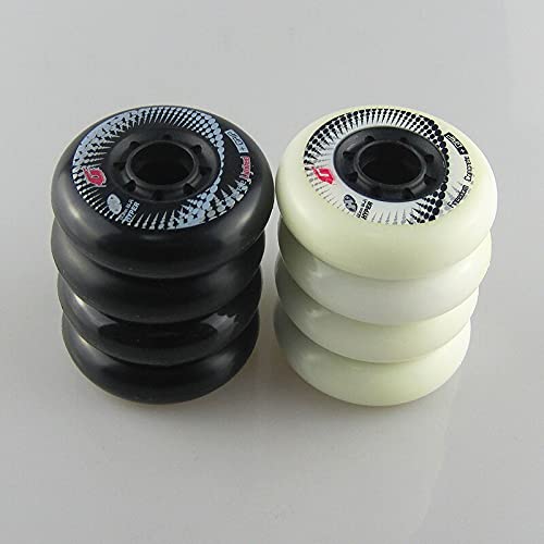 Luminous Skateboard Wheels Ruedas de Patines en línea de 8 Piezas, rodamientos de 84A y 80mm, neumáticos de Rodillos deslizantes for Patinaje