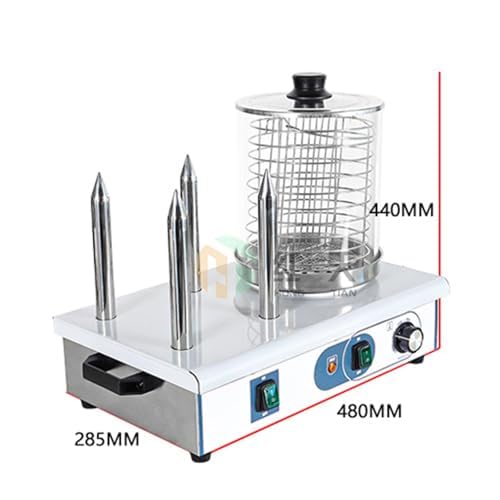 Vaporera Comercial para Perritos Calientes con Pan, Ajustable de 50 a 200 ℃, Ideal para restaurantes y hogares.