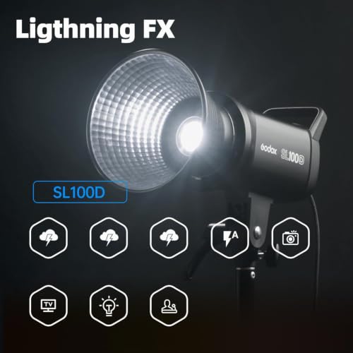 Foco LED Godox SL100D 100W 5600K continuous output Bowens mount 3