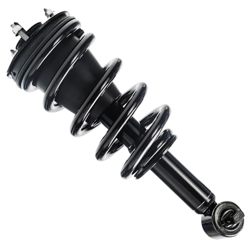 Image of Detroit Axle - 4WD Front End Suspension Kit for 2014-2018 Chevy Silverado 1500 GMC Sierra 1500, Struts with Coil Spring Upper Control Arms with Ball Joint Assembly 2014 2015 2016 2017 2018 Replacement
