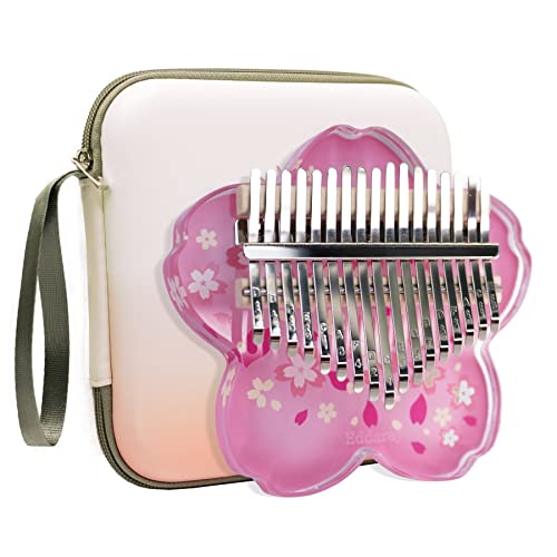 Acrylic-Kalimba-Thumb-Piano-17-Keys-Cherry-Blossoms-Shape-Transparent-Finger-Piano-Mbira-Sanza-with-Tone-Hammer-and-Box-for-Kids-Adults-Beginners-Portable-Keyboard-Musical-Instruments-Birthday-Gift