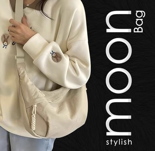 Image of WildHorn Travel Crossbody Crescent Bag for Women | Over-Shoulder Half Moon Sling Purse with Zipper | Unisex Chest Bag & Waist Bag for Daily Travel Use