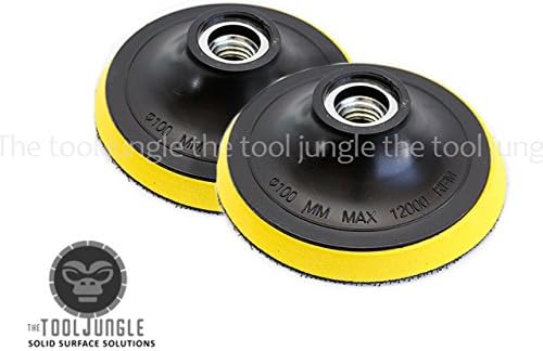 Foam and Plastic and Velcro Backer Pads 4 inch, 2 pack 5/8 11" thread