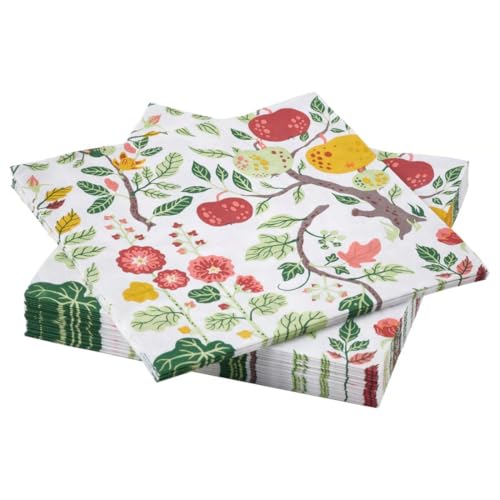 IKEA イケア 紙ナプキン 模様入り マルチカラー 33x33 cm 30 ピース m30607709 HAVSBRAXEN ハーヴスブラクセン（Amazon）