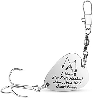 1st Wedding Anniversary Gifts Fishing Lure Fisherman Gifts for Husband/Boyfriend Mens Christmas Valentines's
