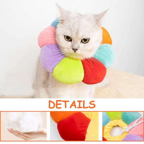 Soft Cat Cone Recovery Collar - Cute Adjustable Comfortable Pet Protective Cone for Cats and Small Dogs, Prevents Licking and Scratching - Image 4