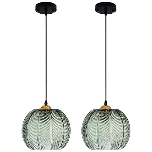 Lampe suspendue îlot de cuisine pour éliminer l'ombre avec ces plafonniers modernes en verre