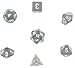 Chessex Polyhedral 7-Die Frosted Dice Set - Smoke with White Numbers