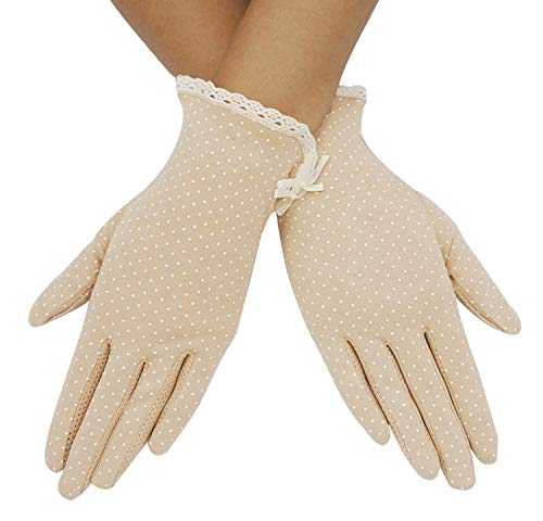 Lovful Summer Women Screentouch Gloves Sun Uv Protection Driving Gloves,Khaki