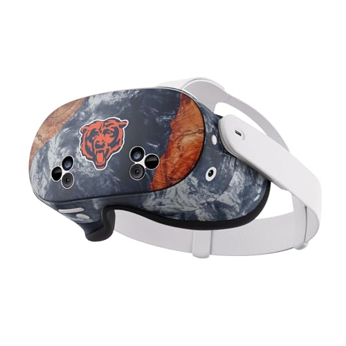 Skin Meta Quest 3S Chicago Bears | Sticker vinyle effet bois et résine pour casque VR