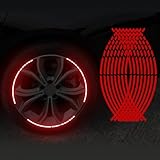 WENINETIES 16Pcs Liseret de Jante Moto Réfléchissantes Stickers pour cfmoto x6 x8 500 ATV 150 250 400 650 MT NK GT, Autocollant pour Jantes de Voitures et Motos,Red
