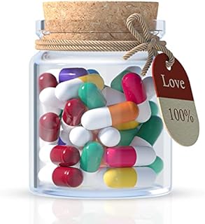 A m y c u t e Valentines Day Gifts for Her Him Girlfriend Boyfriend, Capsule Letters in a Bottle Happy Pills Couple Love Gifts Wedding Birthday Mothers Day Gifts