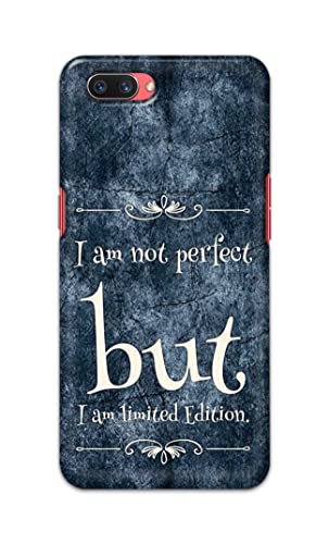 Image of Printed Hard Back Cover Case for Oppo A3s | Oppo A5 2018 | Realme C1 | Realme C1 2019 Back Cover (I Am Not Perfect I Am Limited Edition) -1803
