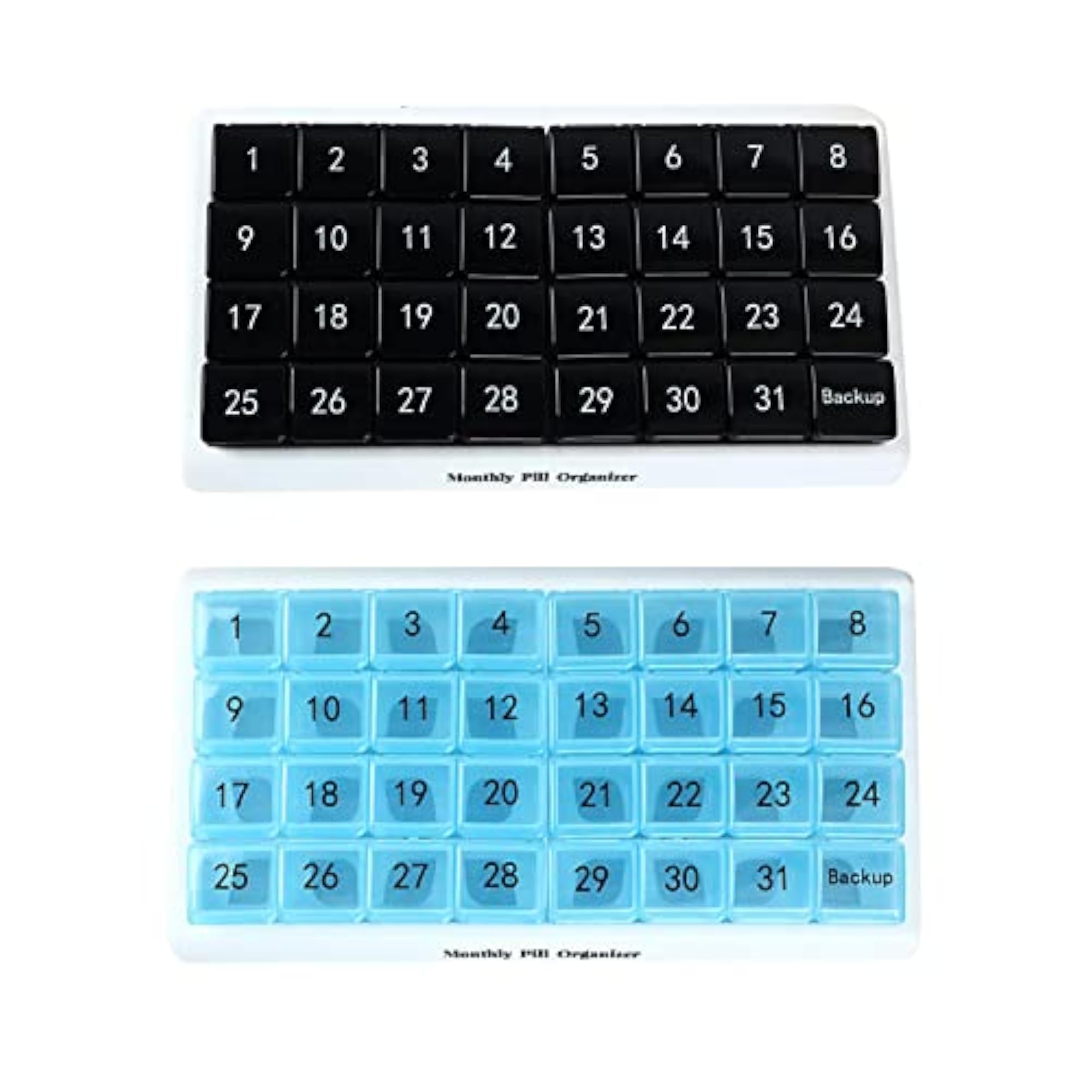 Monthly Pill Organizer, 31 Day Travel Supplements Box