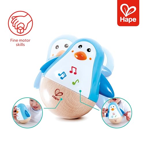 Hape Penguin Wobbler| Colorful Wobbling Penguin, Roly Poly Toy for Kids 6 Months+ - image 3
