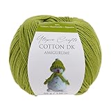 Utopia Crafts Amigurumi Cotton DK Yarn for Crochet and Knitting 50% Cotton, 50% Acrylic Blended, 50g (1, Light Green)