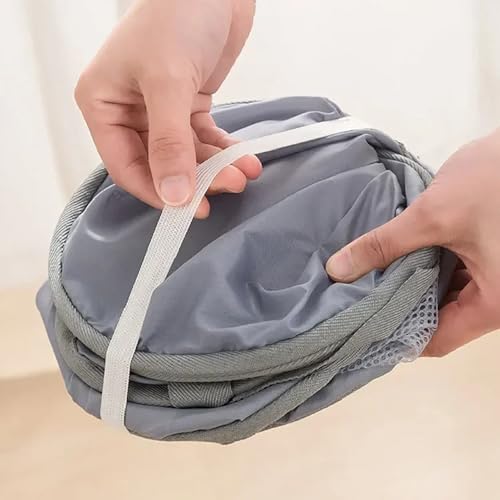 Image of MosQuick Large Capacity Premium Durable Laundry Basket for Clothes Multipurpose Cloth Storage with Handles Foldable Space Saving Lightweight Grey