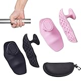 Anti-Slip Workout Rubber Weight Grips, Ergonomic Rubber Hand Protector Gloves for Weight Lifting Palm Protection, Anti-Slip Gym Grips for Pull-Ups Training and Exercise Men Women, 2 Pairs