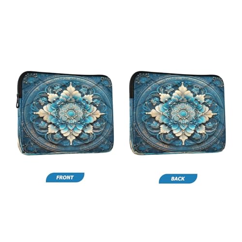 Funda para portátil 13-14 pulgadas impermeable azul mandala miniatura 2