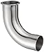 Dixon B2CM-G300 Stainless Steel 304 Sanitary Fitting, 90 Degree Clamp x Polished Weld Elbow, 3" Tube OD