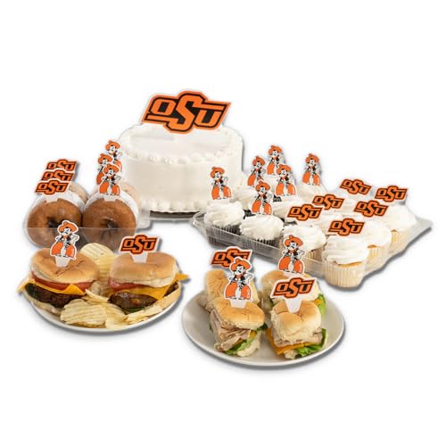 Desert Cactus Oklahoma State University OSU Cowboys Food Picks Cupcake and Cake Toppers Cake Pop Sticks - 25 Pcs Party Supplies and Decorations