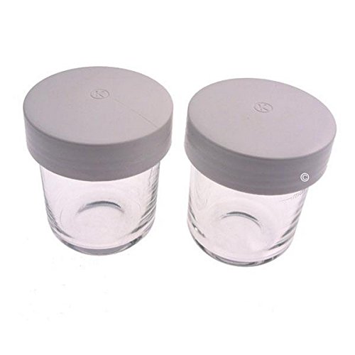 Lot de 2 pots verre + couvercle pour AT320 Robot ménager KW697736 KENWOOD