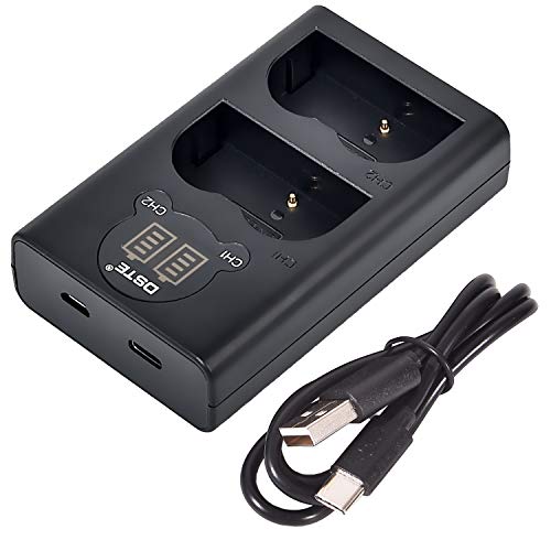 DSTE Dual USB Cargador con Pantalla LCD para EN-EL3E EN-EL3 y Nikon D30, D50, D70, D70S, D90, D80, D100, D200, D300, D300S, D700 Digital SLR Cámara