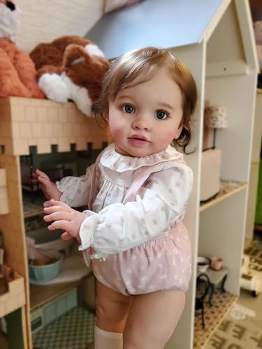 Muñeca Reborn niña realista 26 pulgadas para niñas miniatura 2