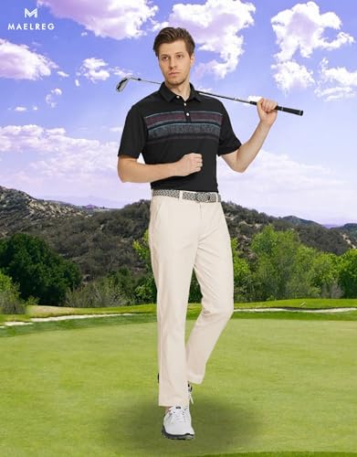 Image of M MAELREG Golf Pants Men Quick Dry - 30 inch /32 inch /34 inch Stretch Lightweight 5 Pockets Water-Resistant Casual Mens Dress Pants