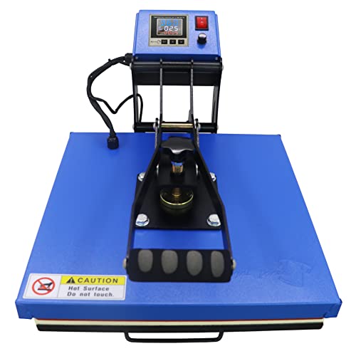 Royalpress 15" X 15" Color Led Industrial-Quality Digital Sublimation Heat Transfer Machine T-Shirt Heat Press Machine, 15" X 15", Blue #TOP2
