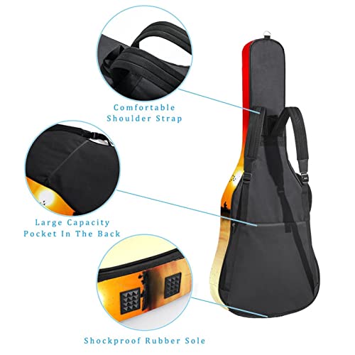 Housse de transport étanche pour guitare avec bandoulière réglable, clé colorée et note de musique, Multicolore 09, 42… - Les Beatles, Paul McCartney, John Lennon, RIngo Starr, George Harrison Housse de transport étanche pour guitare avec bandoulière réglable, clé colorée et note de musique, Multicolore 09, 42… – Image 4