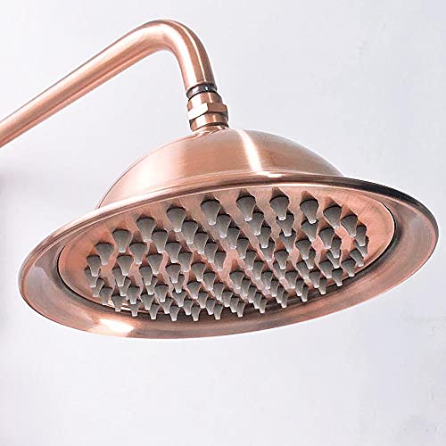 Rame Rosso Antico Soffione Doccia A Pioggia Rotondo Da 8 - Foto 4