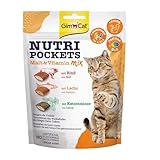 GimCat Nutri Pockets Malt & Vitamin Mix - Knusperkissen mit cremiger Füllung