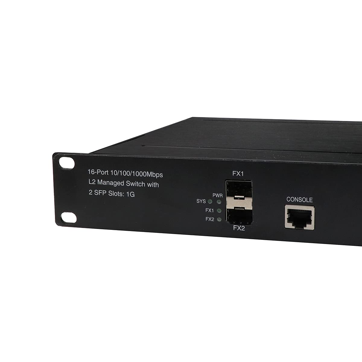 Switch Gigabit Ethernet géré 16 Ports avec 2 x SFP (Mini-GBIC) (Uplink) - Rack 1U de Bureau