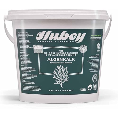 HUBEY Algenkalk 1 kg - Bio Gartenkalk für gesunde Pflanzen u. saftiges Gemüse - Natürlicher Bodenaktivator