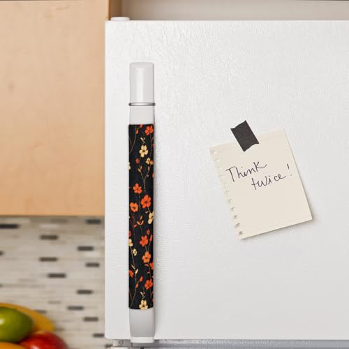 Image of Pardick Spring Flower Refrigerator Door Handle Covers Set of 2, Florals Fridge Handle Cover Washable Fridge Dishwasher Door Spring Decor Protector Handle Cover, Keep Your Kitchen Appliance Clean