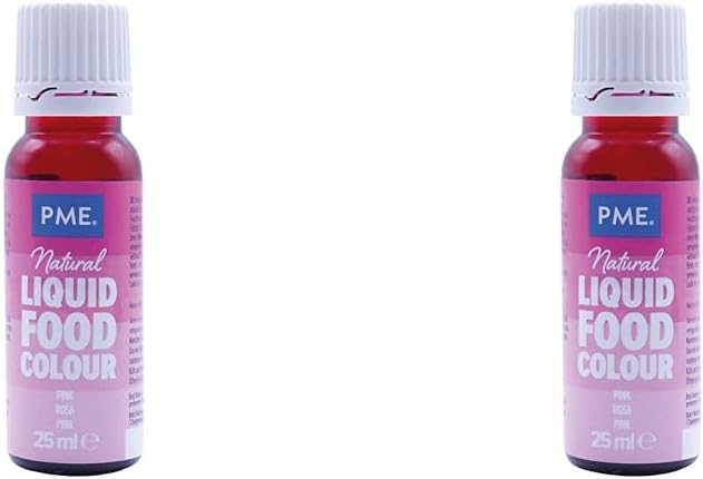 PME 100% Natural Food Colouring - Pink 25 g (Pack of 2)
