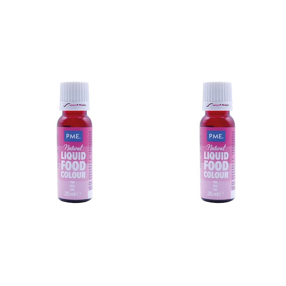 PME 100% Natural Food Colouring - Pink 25 g (Pack of 2)